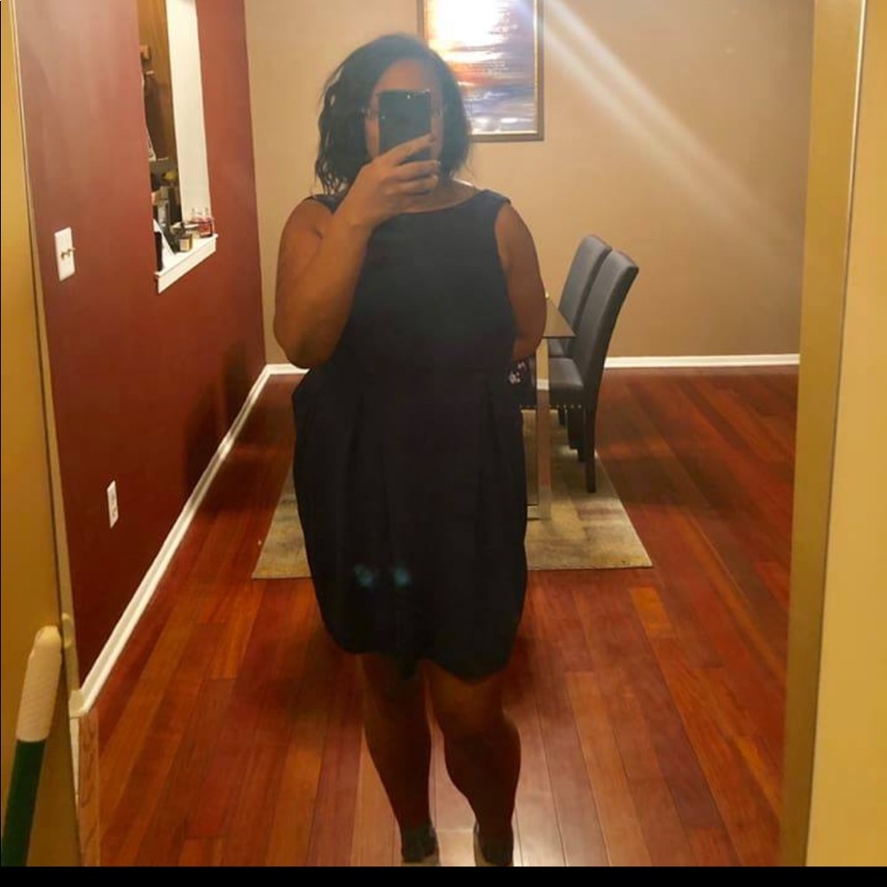 Navy blue cocktail dress